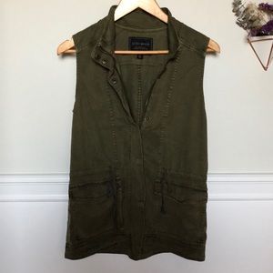 Lucky Brand army green vest, so soft!